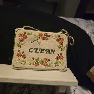 Embroidered Floral Clean Sign